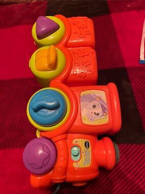 Orange Interactive Kids Activity Toy with Colorful Buttons